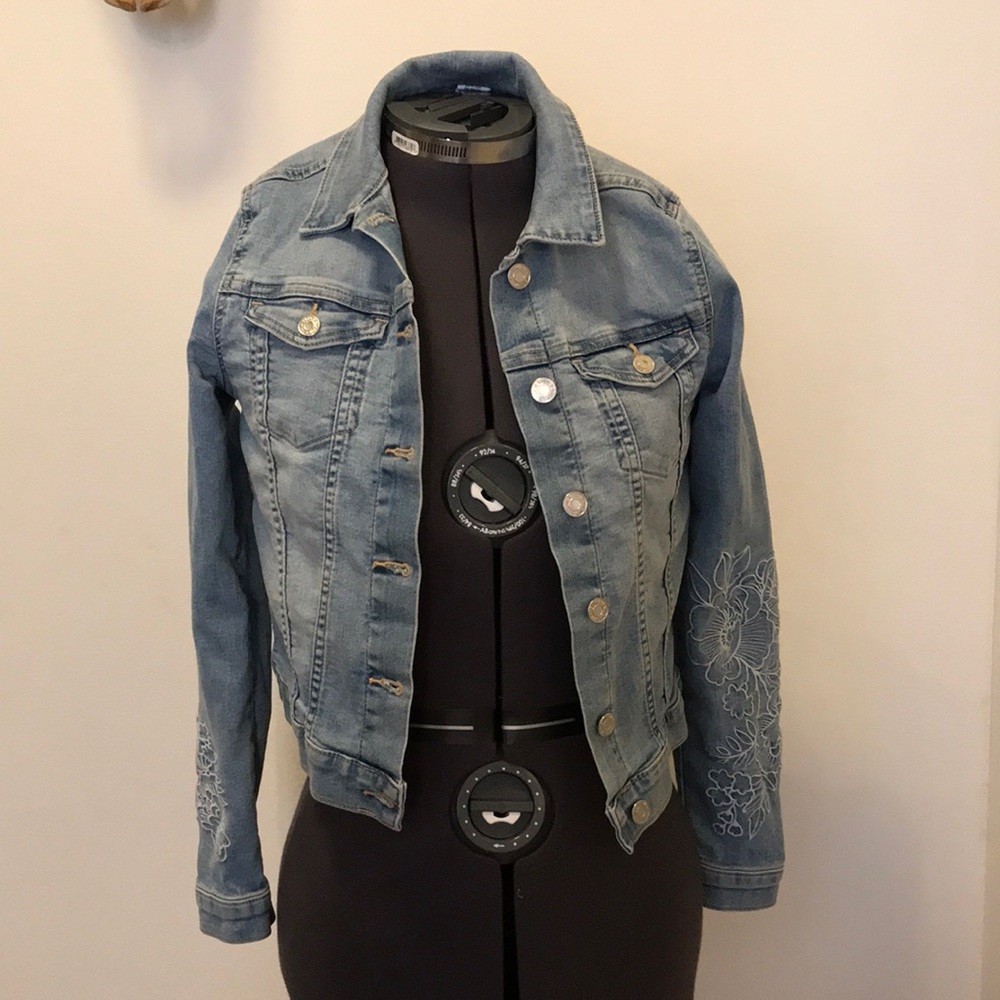 H&M Jean Jacket 11-12y Girls Floral